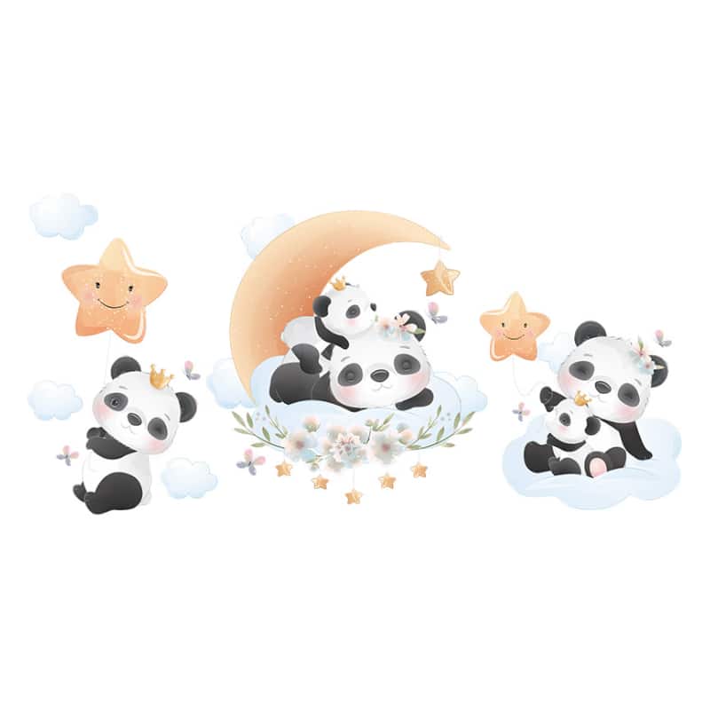 stickers mur panda