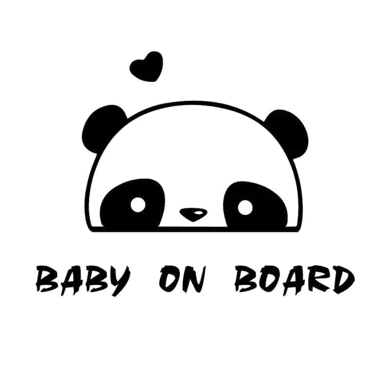Stickers voiture panda