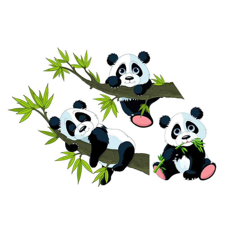 stickers arbre panda