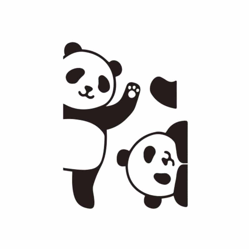Autocollant Interrupteur Panda