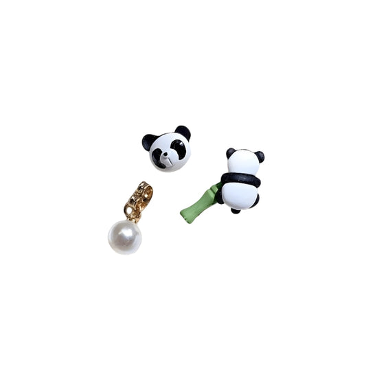 boucle d oreille panda bambou