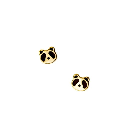 boucle d'oreille panda or