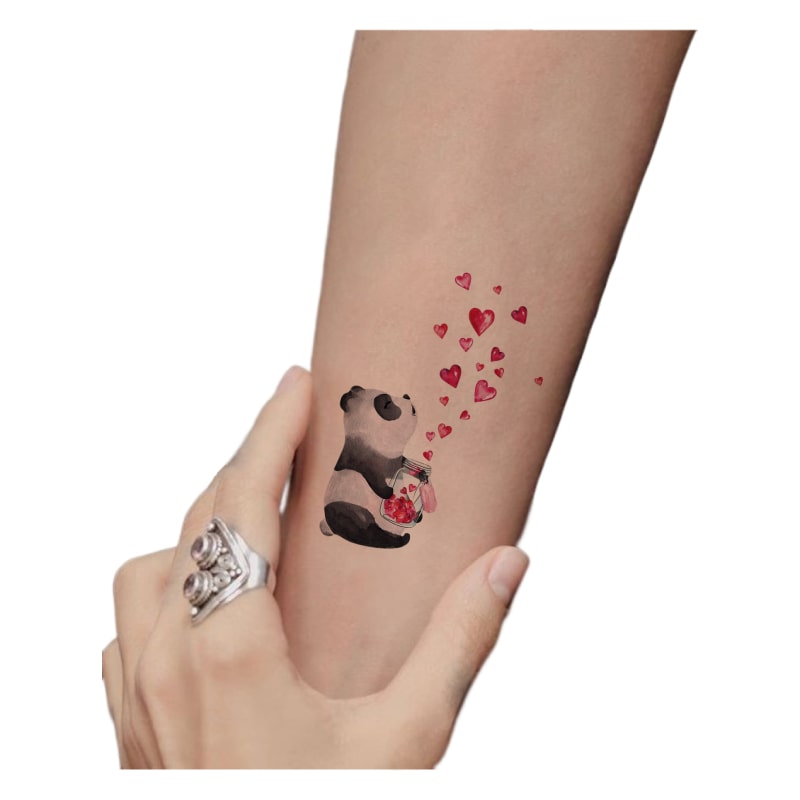 tatouage panda simple