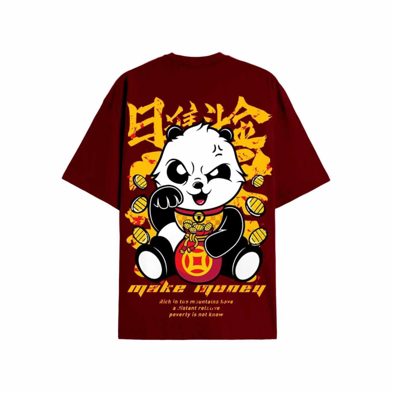 panda t-shirt rouge dos