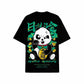panda t-shirt noir et vert