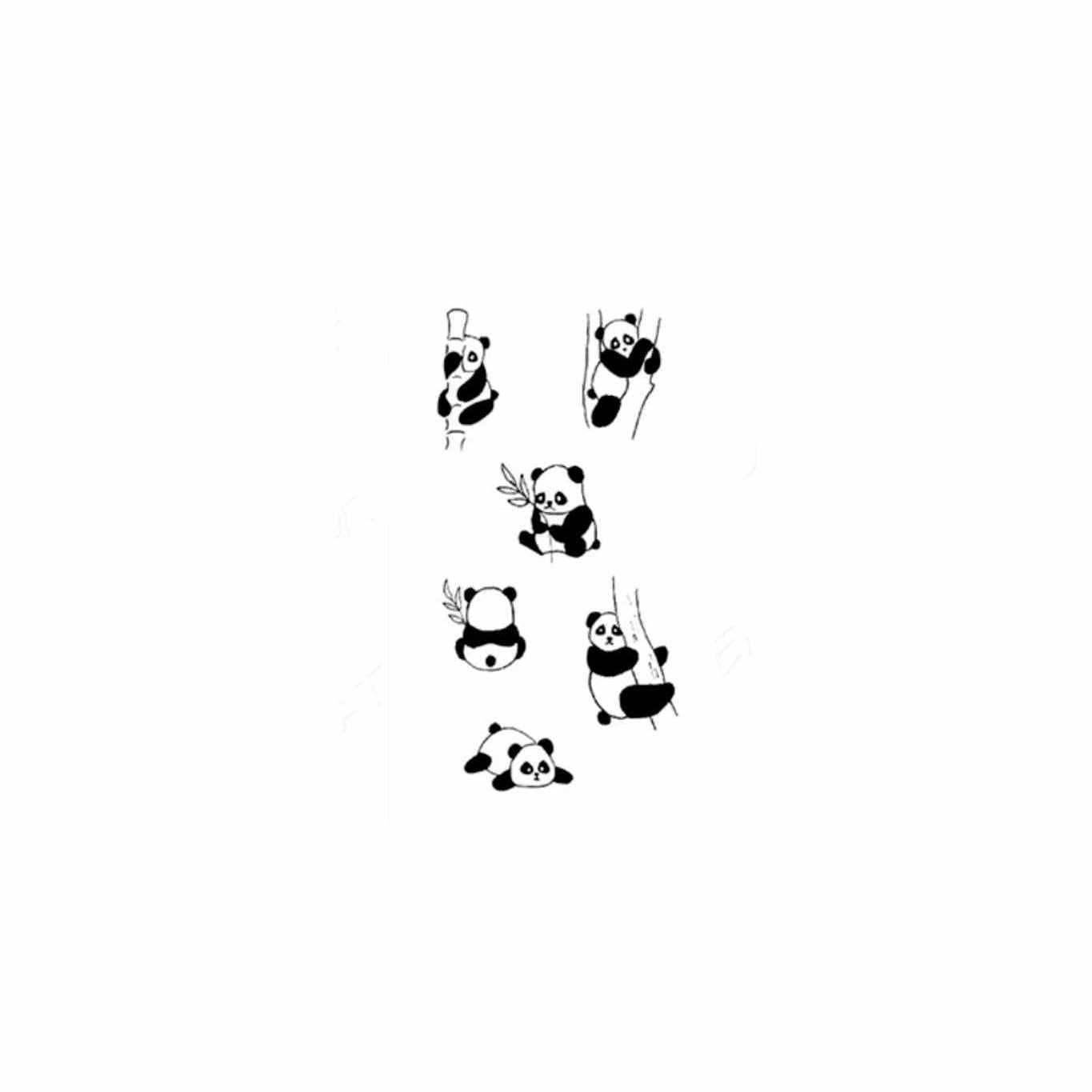 Tatouage Panda Minimaliste