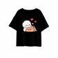 Panda T shirt Couple noir
