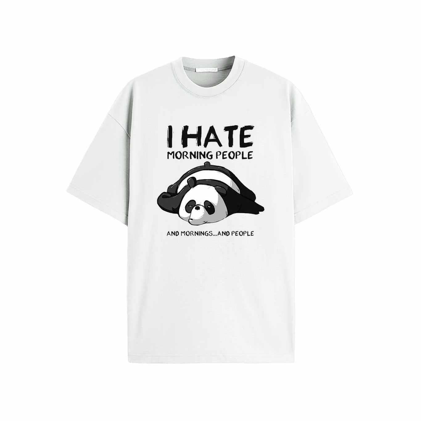 T shirt Panda Assoupis blanc