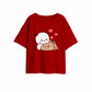 Panda T shirt Couple rouge