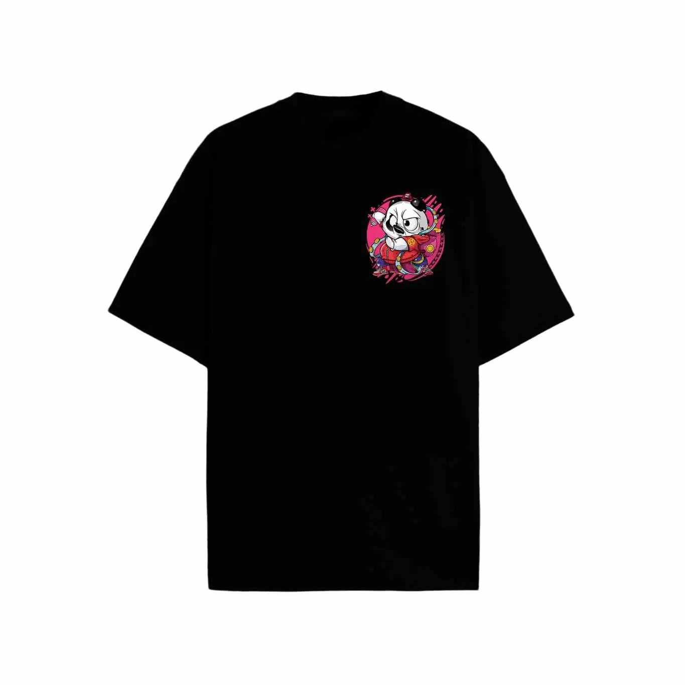 T shirt Panda Kung Fu noir 
