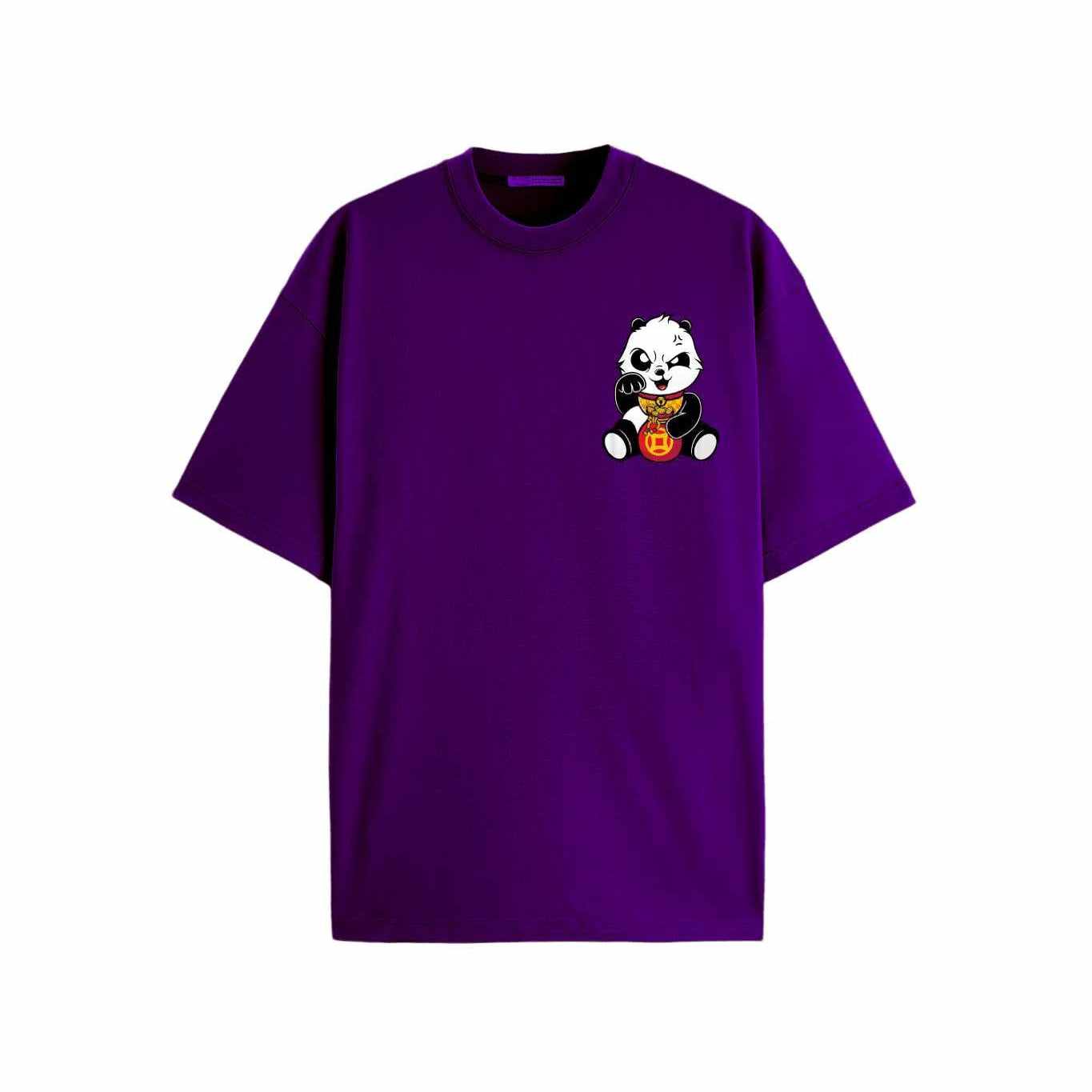 panda t-shirt violet de face