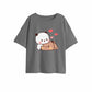 Panda T shirt Couple gris