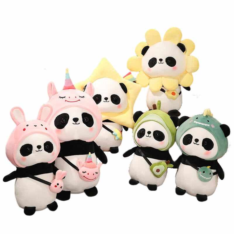 peluches panda déguisées